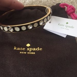 NWT Kate Spade Idiom Bangle-Black/White/Gold